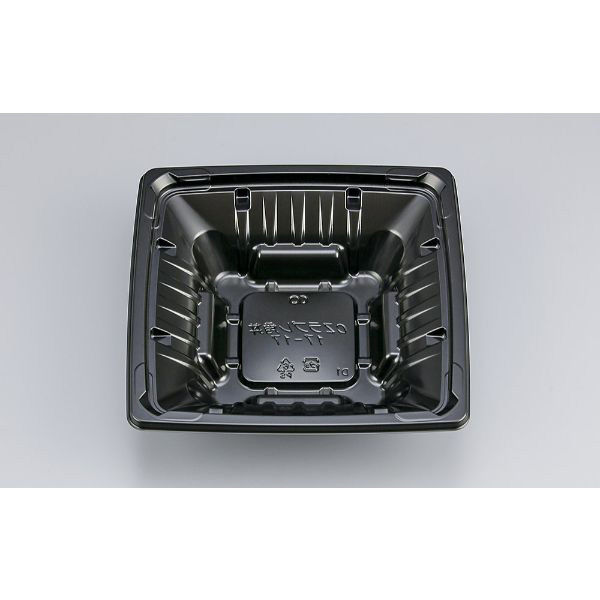 丼・重容器　CZラプレ角丼17-17 BS黒本体　900枚(50枚×18) 0125171700525　シーピー化成（直送品）