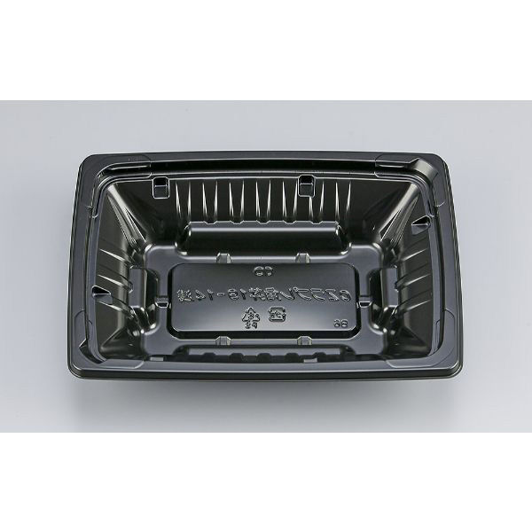 丼・重容器　CZラプレ角丼19-14浅 BS黒本体　900枚(50枚×18) 0125191420525　シーピー化成（直送品）