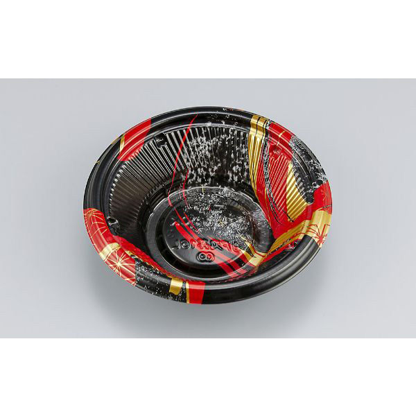 どんぶり容器　BF丸丼16L　陶輪赤本体　900枚(50枚×18) 0145216048895　シーピー化成（直送品）