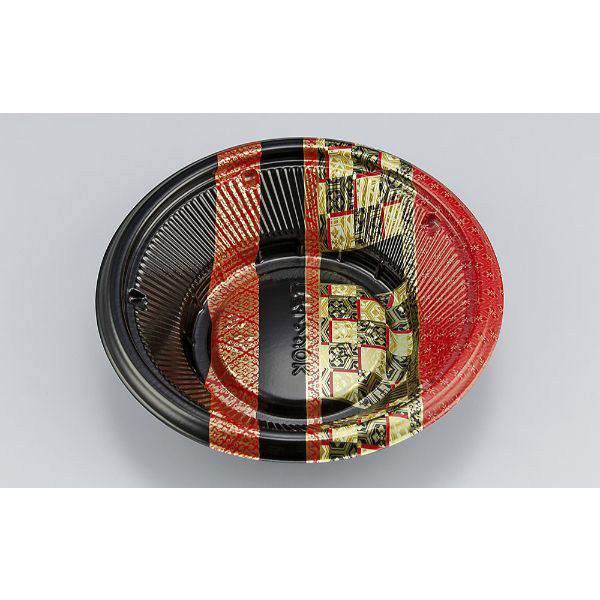 どんぶり容器　BF丸丼18L　越後赤本体　900枚(50枚×18) 0145218043735　シーピー化成（直送品）