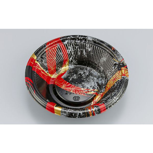 どんぶり容器　BF丸丼18L　陶輪赤本体　900枚(50枚×18) 0145218048895　シーピー化成（直送品）