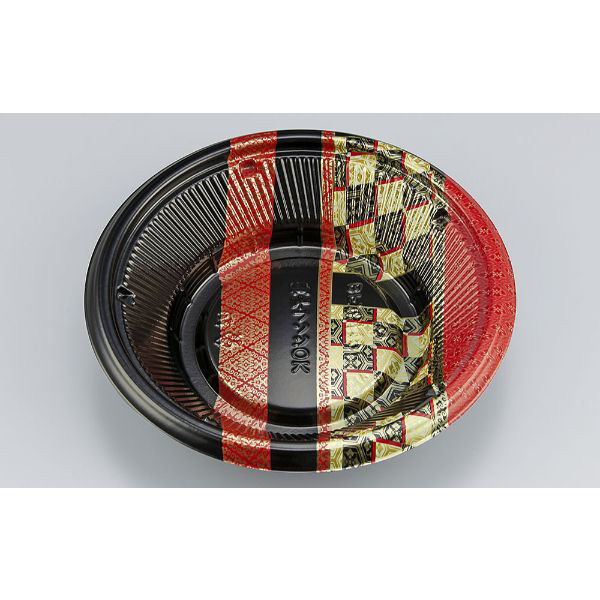 どんぶり容器　BF丸丼19L　越後赤本体　600枚(50枚×12) 0145219043735　シーピー化成（直送品）