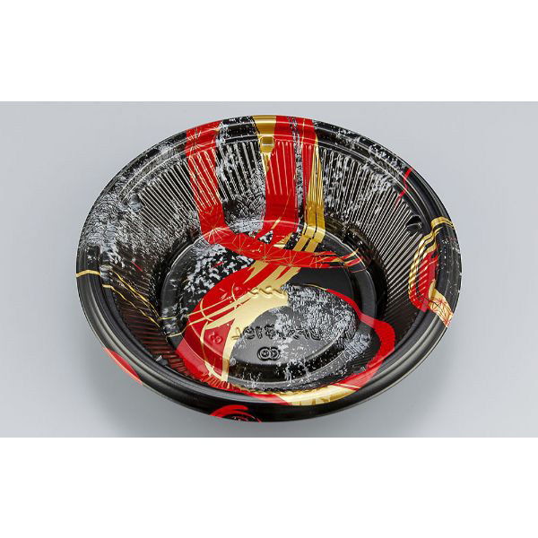 どんぶり容器　BF丸丼19L　陶輪赤本体　600枚(50枚×12) 0145219048895　シーピー化成（直送品）