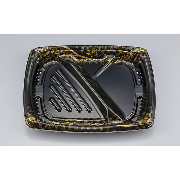 弁当容器 TNほうび8-2 いち紐黒本体　600枚(50枚×12) 025070802A075　シーピー化成（直送品）