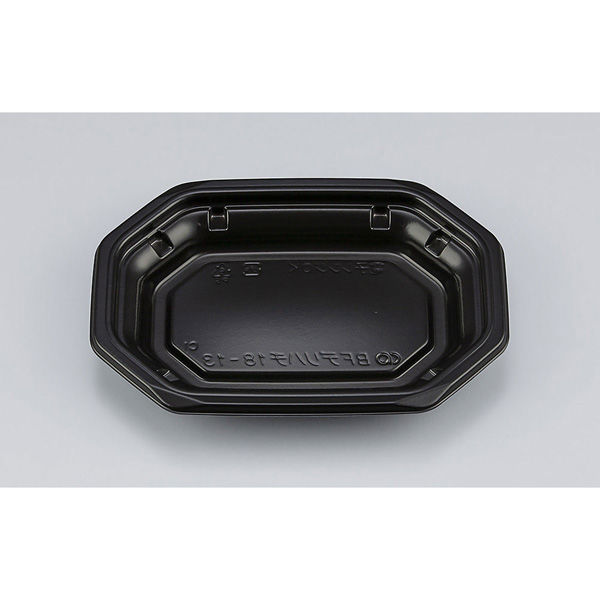 惣菜容器 BFデリハチ18-13 黒本体　1200枚(50枚×24) 0774181300525　シーピー化成（直送品）