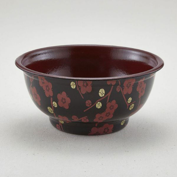 青葉紙業 どんぶり容器 D-2 本体 赤梅内赤 600枚(50枚×12) 205222 1ケース(600枚入(50枚×12袋))（直送品）