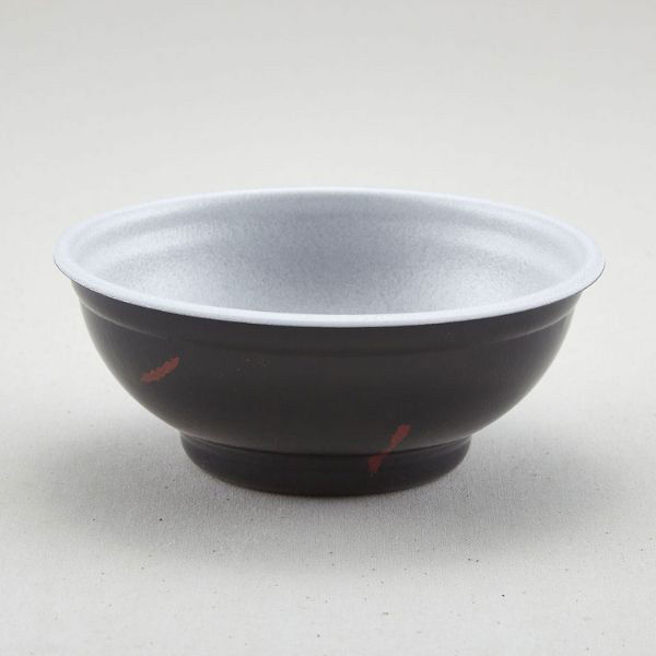 青葉紙業 どんぶり容器 D-22 うるし 本体 600枚(50枚×12) 205293 1ケース(600枚入(50枚×12袋))（直送品）