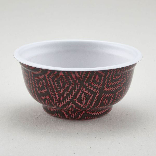 青葉紙業 どんぶり容器 D-3 らんたい 本体 600枚(50枚×12) 205417 1ケース(600枚入(50枚×12袋))（直送品）