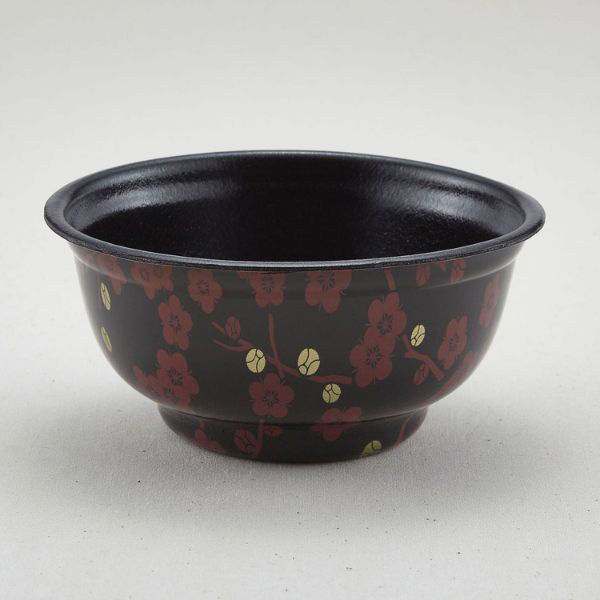 青葉紙業 どんぶり容器 D-3 本体 赤梅内黒 600枚(50枚×12) 205421 1ケース(600枚入(50枚×12袋))（直送品）