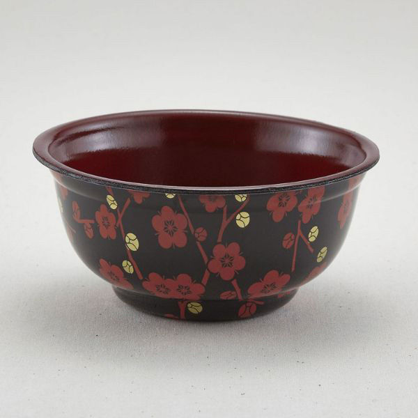 青葉紙業 どんぶり容器 D-3 本体 赤梅内赤 600枚(50枚×12) 205422 1ケース(600枚入(50枚×12袋))（直送品）