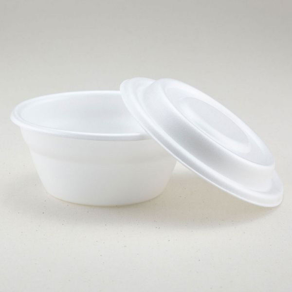 青葉紙業 どんぶり容器 D-5(蓋付)白 600枚(50枚×12) 205951 1ケース(600枚入(50枚×12袋))（直送品）