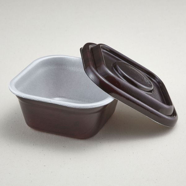 青葉紙業 角丼容器 どん重 あかね(共蓋セット) 400枚(50枚×8) 220256 1ケース(400枚入(50枚×8袋))（直送品）