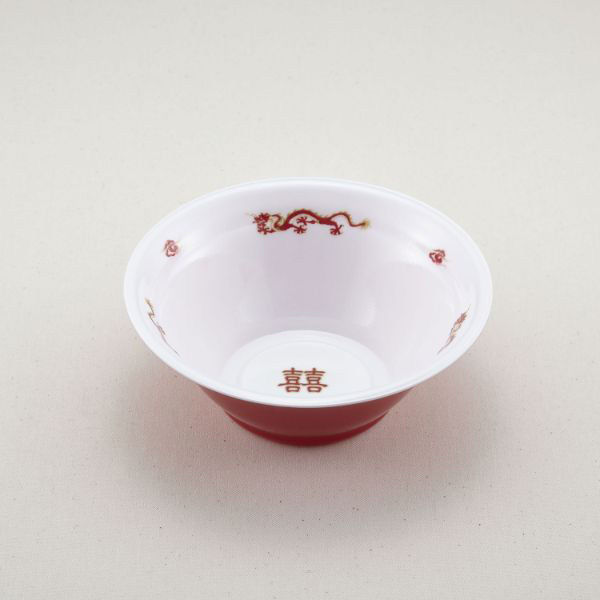 青葉紙業 麺容器 ラーメン 中(本体)龍外赤 450枚(50枚×9) 221531 1ケース(450枚入(50枚×9袋))（直送品）