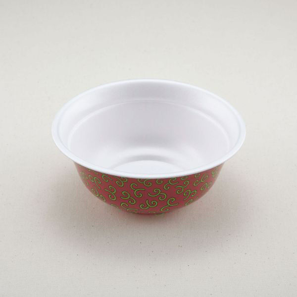 青葉紙業 麺容器 ラーメン 特中(本体)赤からくさ 450枚(50枚×9) 221553 1ケース(450枚入(50枚×9袋))（直送品）