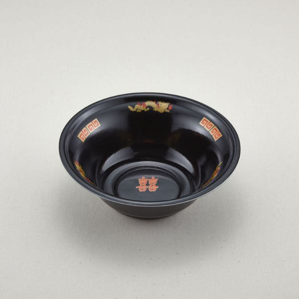 青葉紙業 麺容器　ラーメン 中浅(本体)黒龍　900枚(50枚×18) 221855（直送品）