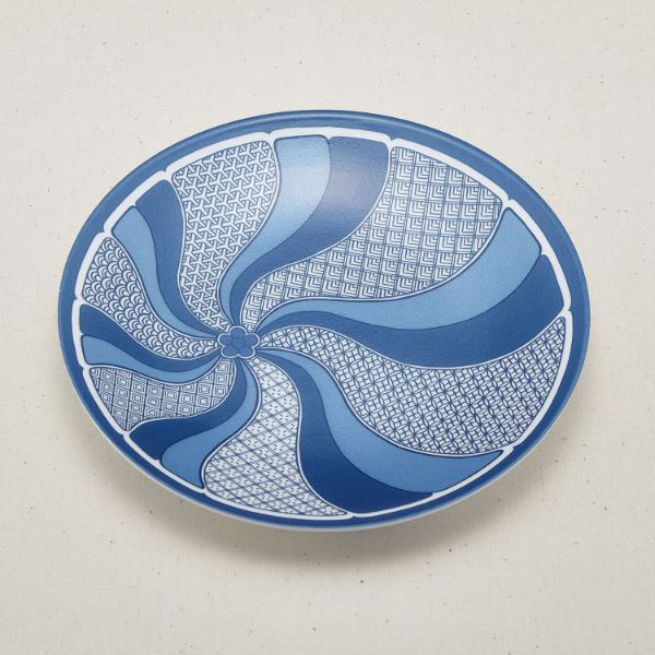 青葉紙業 丸皿 まるひらざら 190 そめつけ 500枚(25枚×20) 222452 1ケース(500枚入(25枚×20袋))（直送品）