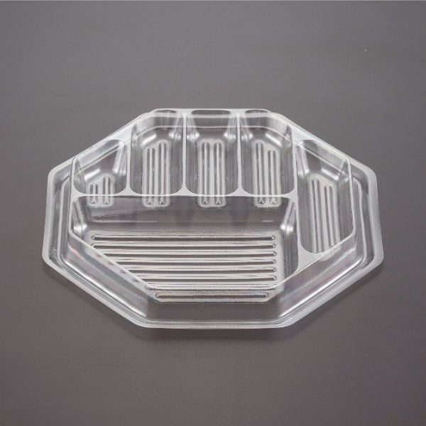 青葉紙業 角丼容器 八角皿 大 中仕切 4 2400枚(50枚×48) 224235 1ケース(2400枚入(50枚×48袋))（直送品）