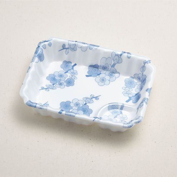 青葉紙業 刺身容器 かく皿 小 うめ 900枚(100枚×9) 230608 1ケース(900枚入(100枚×9袋))（直送品）