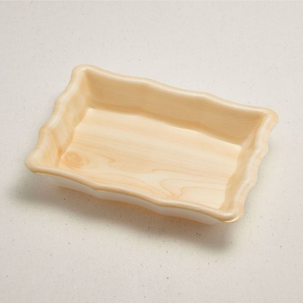 青葉紙業 刺身容器 なみざら 40 ABひのき 900枚(100枚×9) 230929 1ケース(900枚入(100枚×9袋))（直送品）