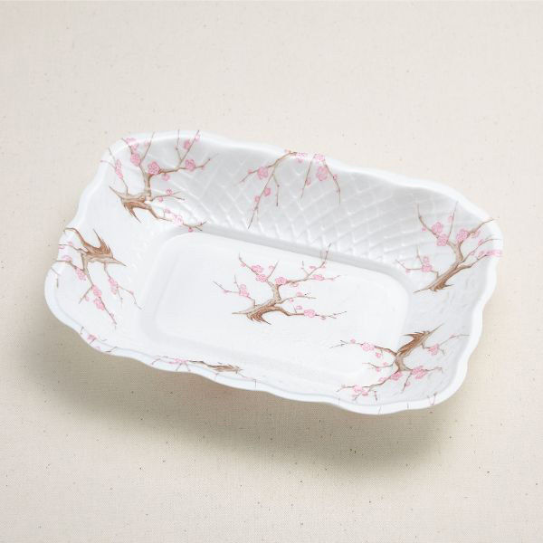 青葉紙業 刺身容器 ふかざら 中 紅梅 900枚(100枚×9) 232114 1ケース(900枚入(100枚×9袋))（直送品）