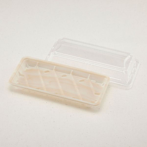 青葉紙業 寿司容器　にぎり 4 いため透明 セット　800枚(50枚×16) 255411（直送品）