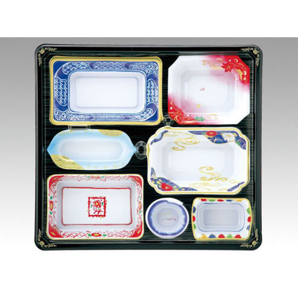 アヅミ産業 仕出弁当　T-217 (蓋三彩)会席膳セット　180枚(20枚×9) 905024（直送品）