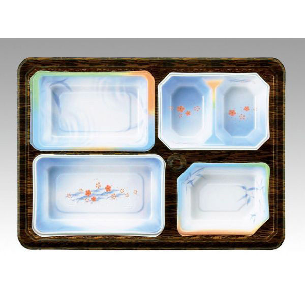 アヅミ産業 仕出弁当 T-103B (蓋木目)会席膳セット 200枚(20枚×10) 905028 1ケース(200枚入(20枚（直送品）