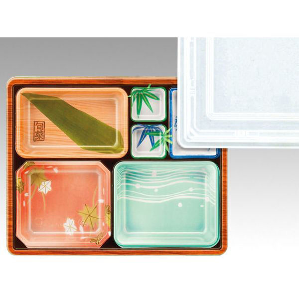 アヅミ産業 仕出弁当 T-110-C セット(蓋透明) 100枚(20枚×5) 905048 1ケース(100枚入(20枚×5袋))（直送品）