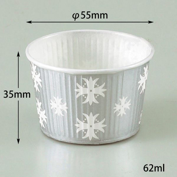 菓子容器 プリーツカップ43F 銀 伊藤景パック　2000枚(100枚×20) 9113339　伊藤景パック産業（直送品）