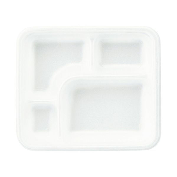 弁当容器 AH-520 本体 発泡 白 400枚(100枚×4) AH520MHWH400 1ケース(400枚入(100枚×4袋))（直送品）