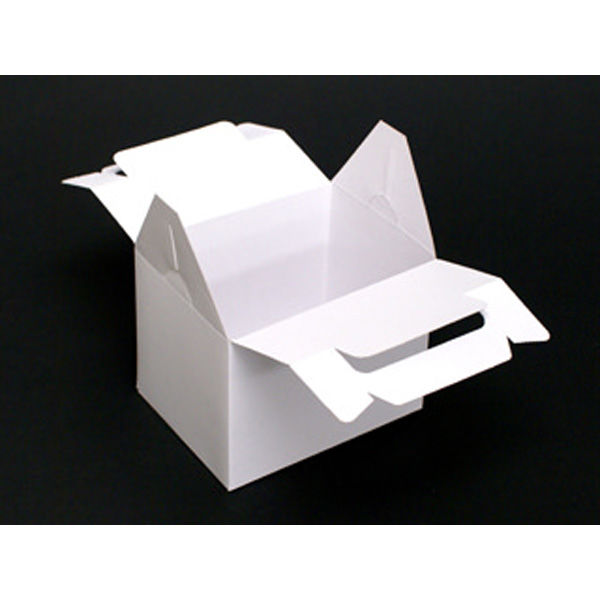 ヤマニパッケージ ケーキ箱 DE-15 ショートホワイト #4 500枚(50枚×10) 1ケース(500枚入(50枚×10袋))（直送品）