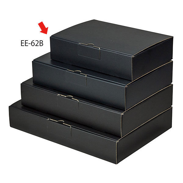 ヤマニパッケージ 宅配箱　EE-62B はっ水宅配箱 6cm 黒　200枚(50枚×4)（直送品）