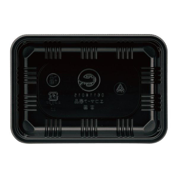 アヅミ産業 弁当容器 EW-107 黒本体 1800枚(100枚×18) EW107-MBK 1ケース(1800枚入(100枚×18袋))（直送品）