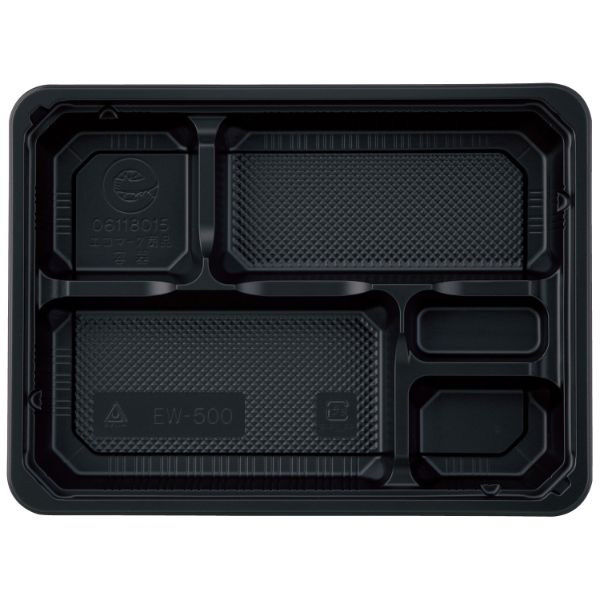 アヅミ産業 弁当容器 EW-500 本体・蓋透明セット 400枚(50枚×8) EW500S 1ケース(400枚入(50枚×8袋))（直送品）
