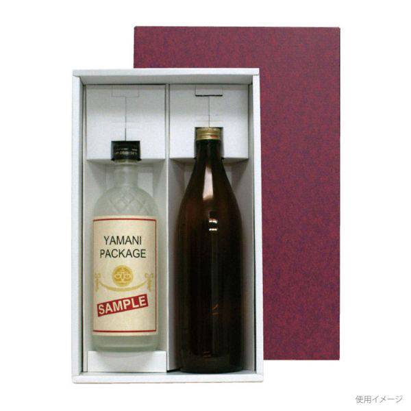 ヤマニパッケージ 贈答箱 K-1251 和洋酒兼用箱 2本 50枚(25枚×2) 1ケース(50枚入(25枚×2袋))（直送品）