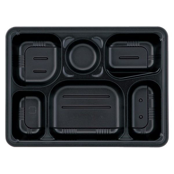 弁当容器 T-70-55-7 本体 黒 900枚(50枚×18) T70-55-7MBK 1ケース(900枚入(50枚×18袋))（直送品）
