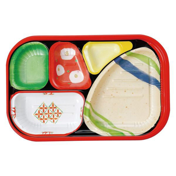 弁当容器 T-80-55-B 本体 柄付 800枚(50枚×16) T80-55MB-1 1ケース(800枚入(50枚×16袋))（直送品）