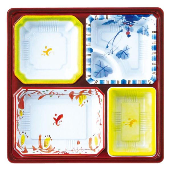 アヅミ産業 弁当容器 T-80-A 本体 葡萄 800枚(50枚×16) T80MA-2 1ケース(800枚入(50枚×16袋))（直送品）