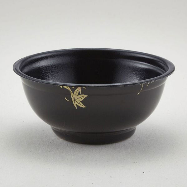 青葉紙業 丼・重容器 D-1(本体)もみじ内黒 500枚(50枚×10) 205118 1ケース(500枚入(50枚×10袋))（直送品）