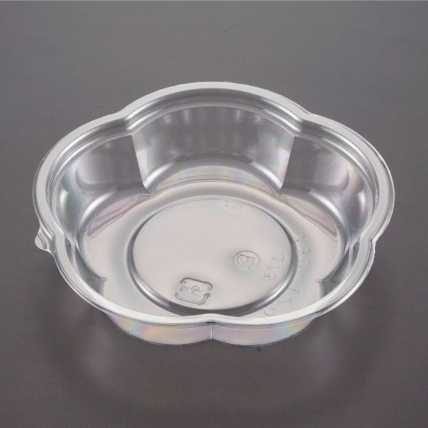 青葉紙業 惣菜容器 フラワー 120 本体 透明 1600枚(50枚×32) 230016 1ケース(1600枚入(50枚×32袋))（直送品）