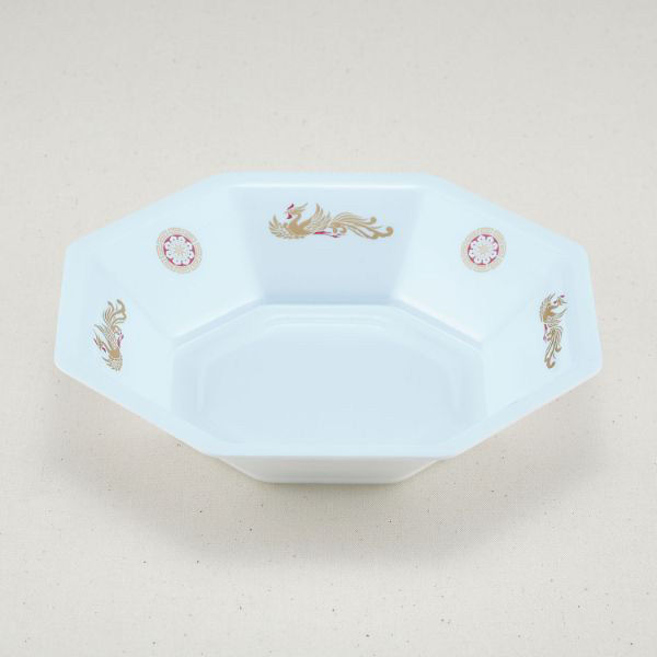 青葉紙業 角丼容器 八角皿 中 本体 おおとり 600枚(50枚×12) 224101 1ケース(600枚入(50枚×12袋))（直送品）