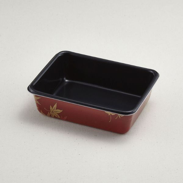 青葉紙業 弁当容器 B-4 本体 耐熱赤もみじ内黒 700枚(50枚×14) 201509 1ケース(700枚入(50枚×14袋))（直送品）