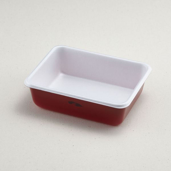 青葉紙業 弁当容器 B-4 本体 赤うるし 700枚(50枚×14) 201504 1ケース(700枚入(50枚×14袋))（直送品）