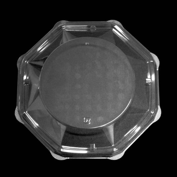 デンカポリマー 軽食容器 八角皿190外嵌蓋 600枚(50枚×12) 49853 1ケース(600枚入(50枚×12袋))（直送品）