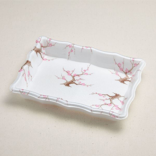 青葉紙業 刺身容器　なみざら 50 紅梅　600枚(50枚×12) 230814（直送品）