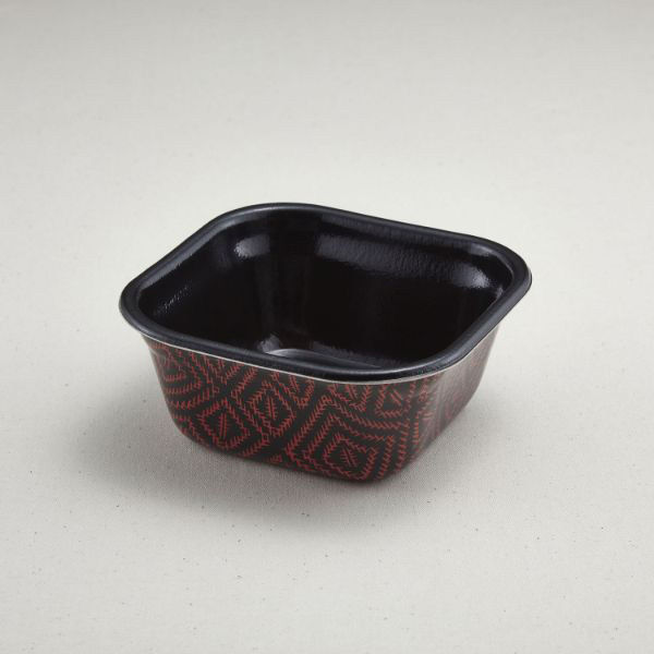 青葉紙業 角丼容器 どん重(本体)耐熱らんたい内黒 800枚(50枚×16) 220140 1ケース(800枚入(50枚×16袋))（直送品）