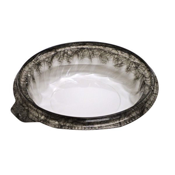 麺・スープ容器 TPライトボウル-195本体E 和紙黒 1200枚(50枚×24) 45853 1ケース(1200枚入(50枚×24袋))（直送品）