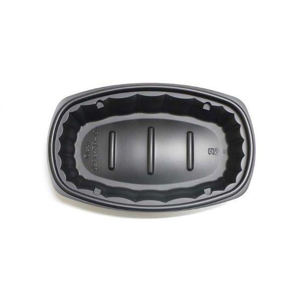 デンカポリマー カレー容器 Dランチ26-16本体 黒 600枚(50枚×12) 72073 1ケース(600枚入(50枚×12袋))（直送品）