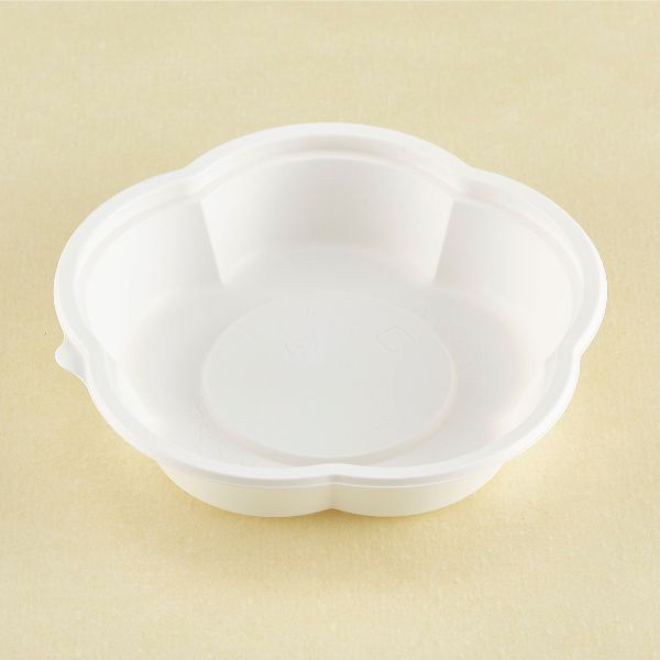 青葉紙業 惣菜容器 フラワー 140 本体 白 1200枚(50枚×24) 230021 1ケース(1200枚入(50枚×24袋))（直送品）