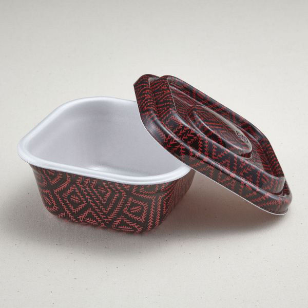 青葉紙業 角丼容器 どん重 らんたい(共蓋セット) 400枚(50枚×8) 220267 1ケース(400枚入(50枚×8袋))（直送品）